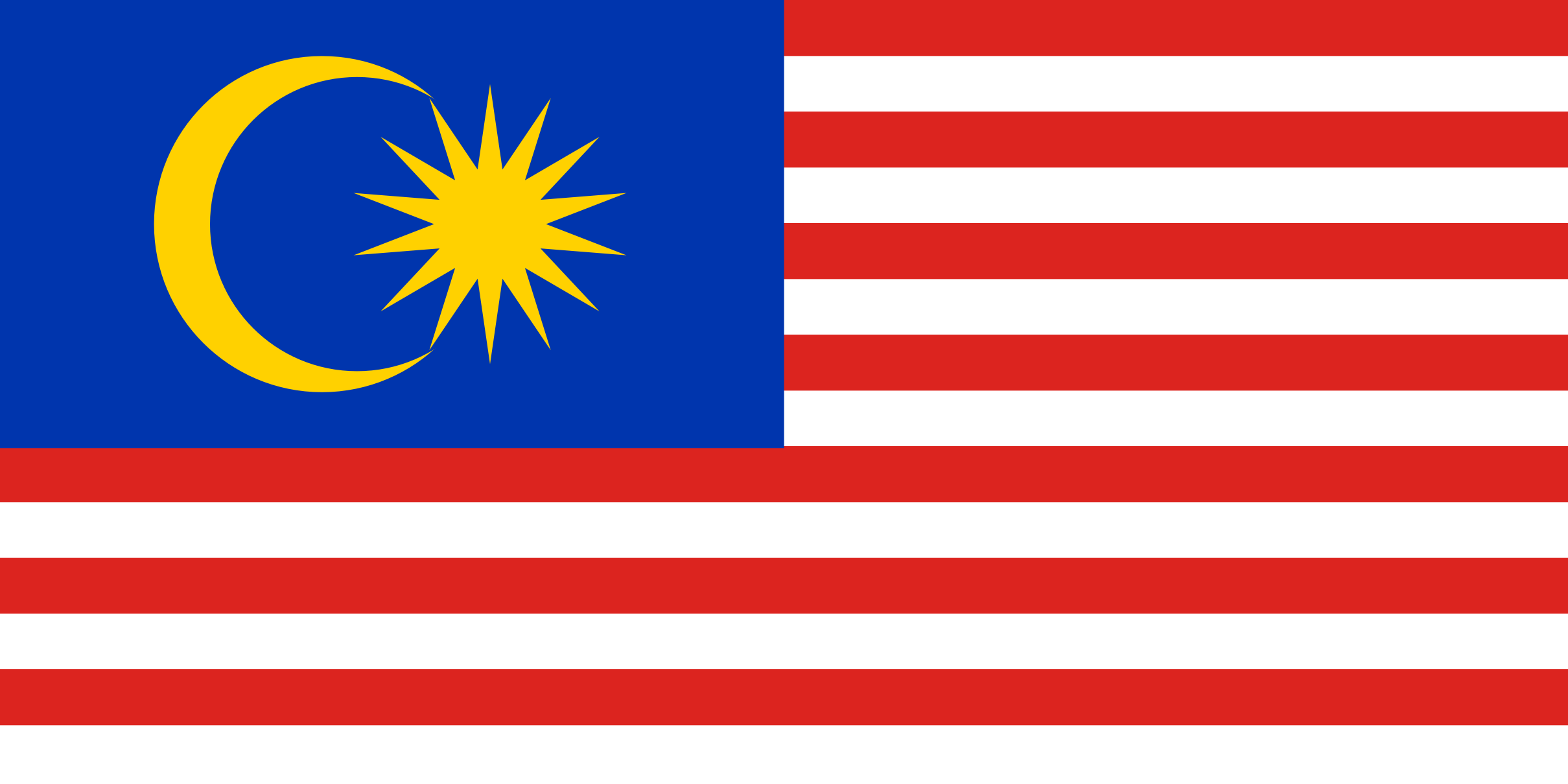 la imagen muestra la bandera de malasia