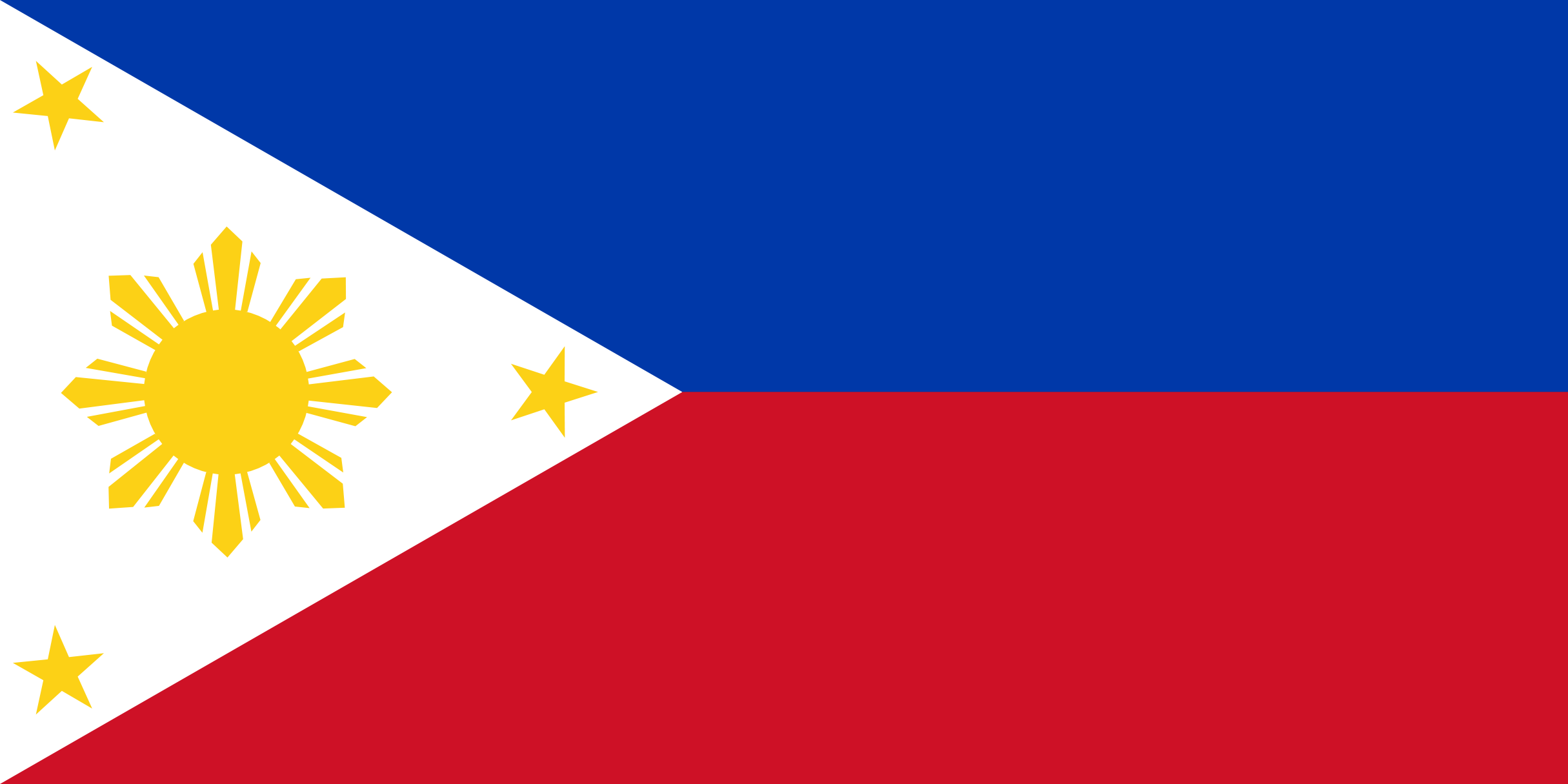 la imagen muestra la bandera de filipinas